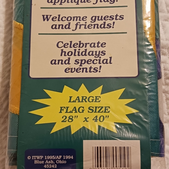 Vintage 1995 Sea life embroidered garden flag size 28x40 new - Picture 2 of 3